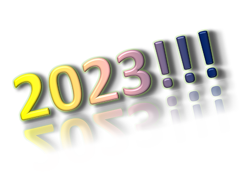 Grafik der Jahreszahl 2023